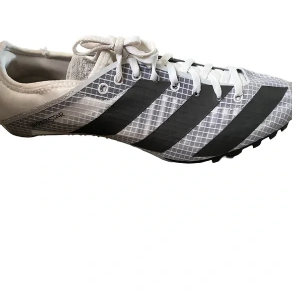 Adidas SprintStar Spikes Unisex White/Black Size 10.5 GX6685 Track & Field Shoes - Picture 4 of 8
